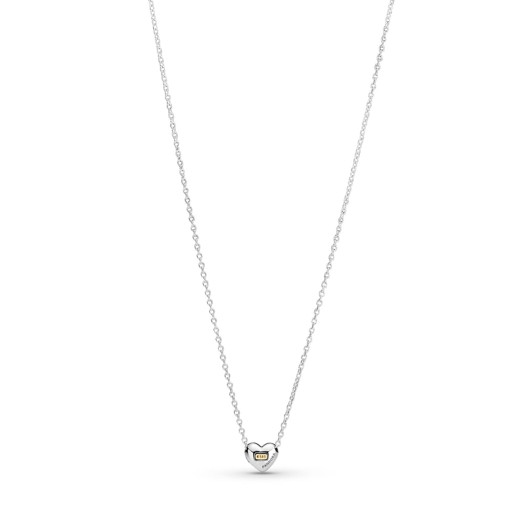 Domed Golden Heart Collier Necklace
