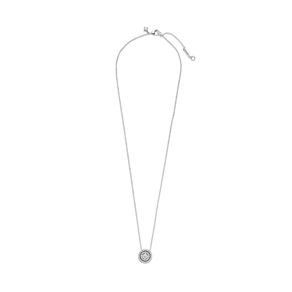 Sparkling Double Halo Collier Necklace