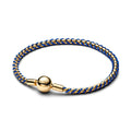 Blue Cord Box Chain Bracelet