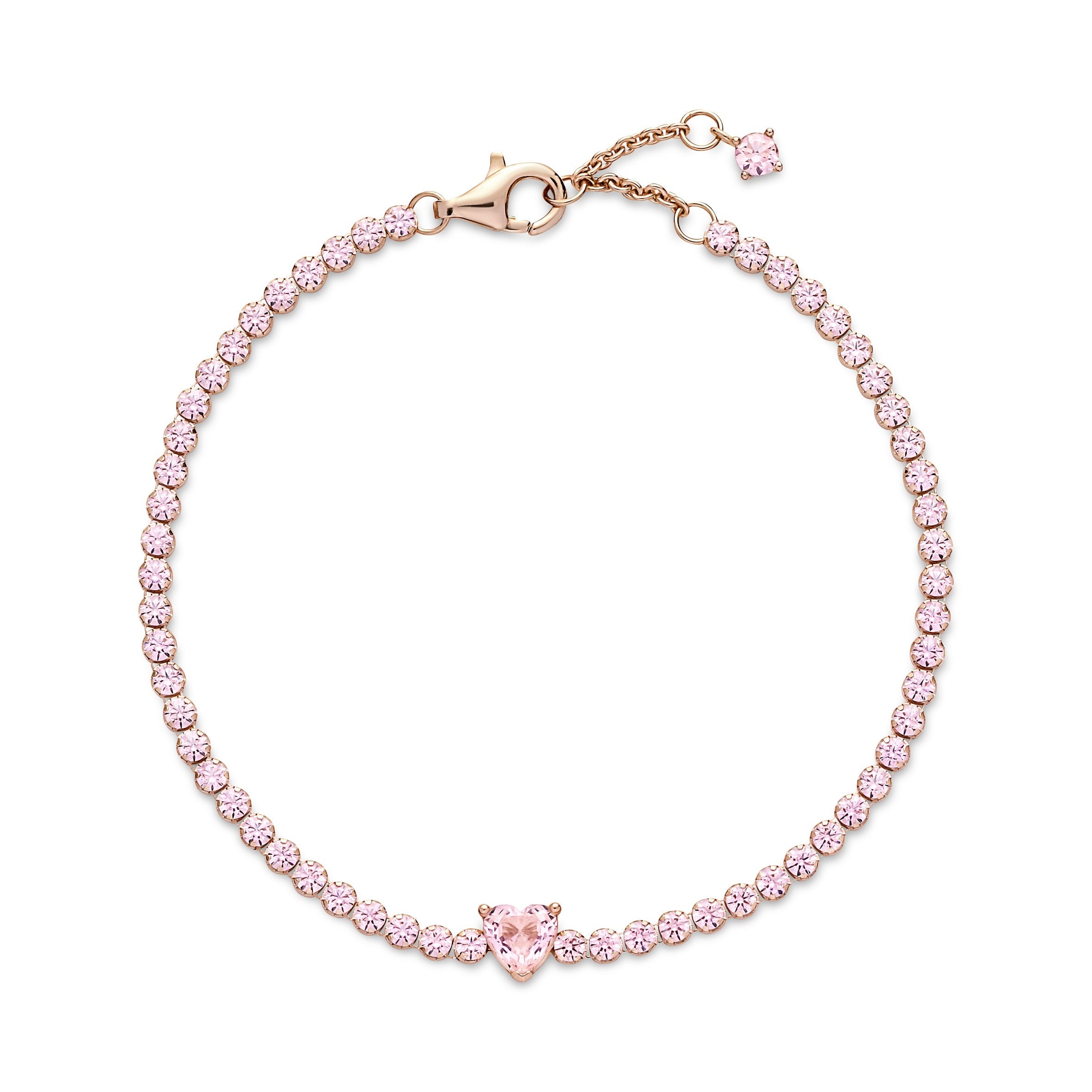 Sparkling Heart Tennis Bracelet