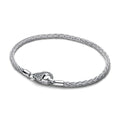 Pavé Clasp Foxtail Chain Charm Bracelet