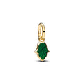 Green Hamsa Hand Mini Dangle Charm