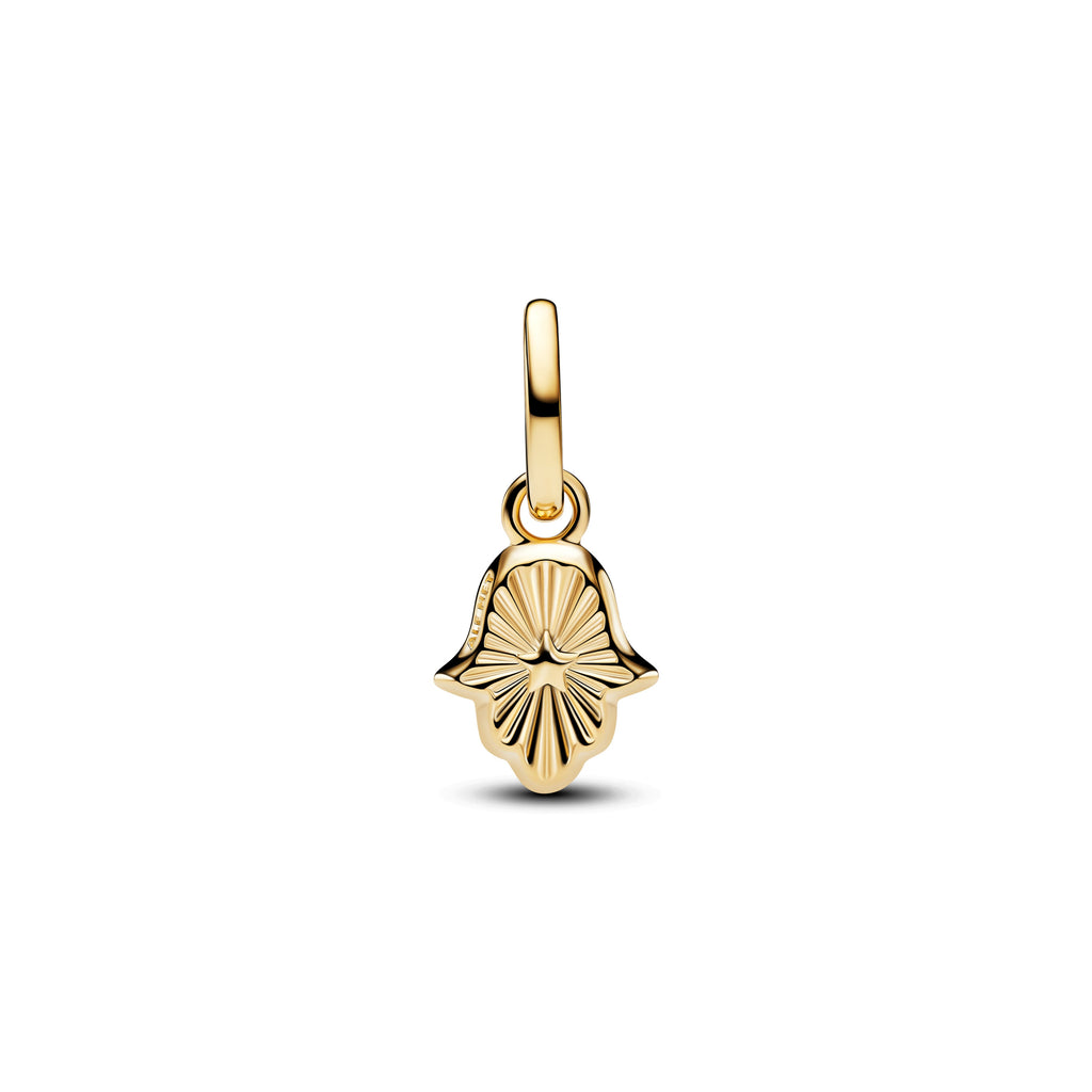 Green Hamsa Hand Mini Dangle Charm