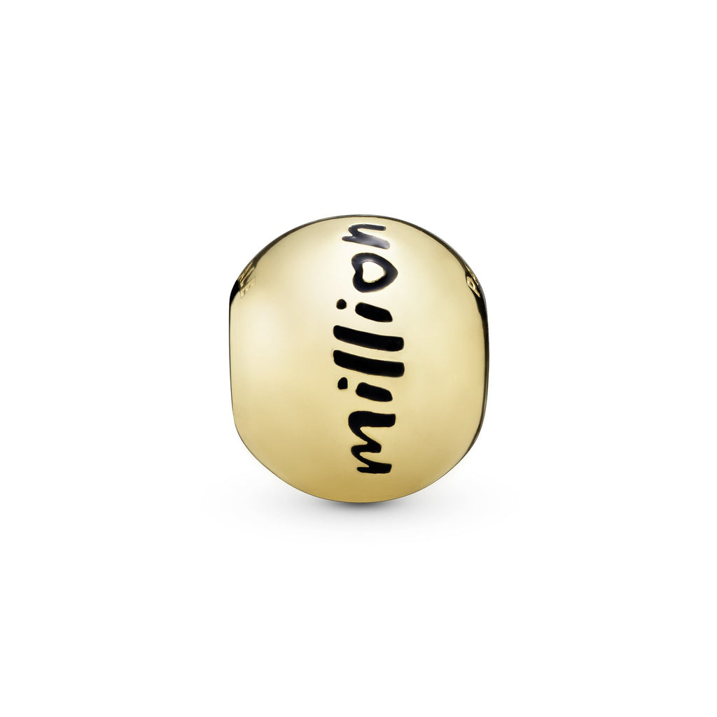 Polished Script & Heart Charm