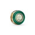Green Circle Clip Charm