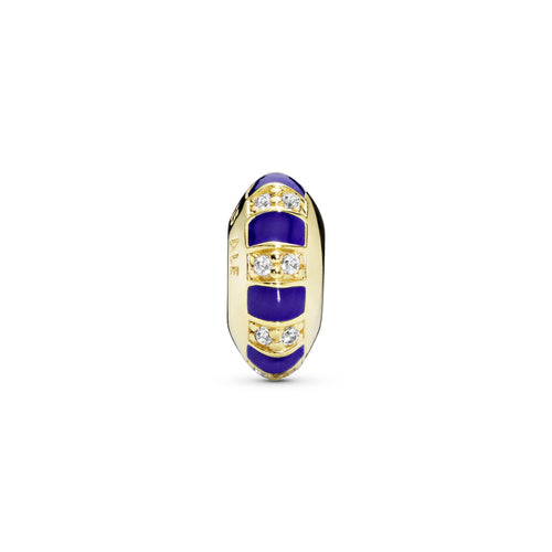 Blue Stripes Spacer Charm