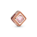 Pink Square Clip Charm