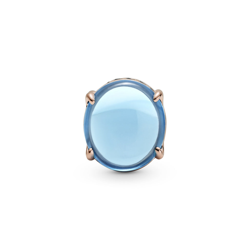 Blue Oval Cabochon Charm