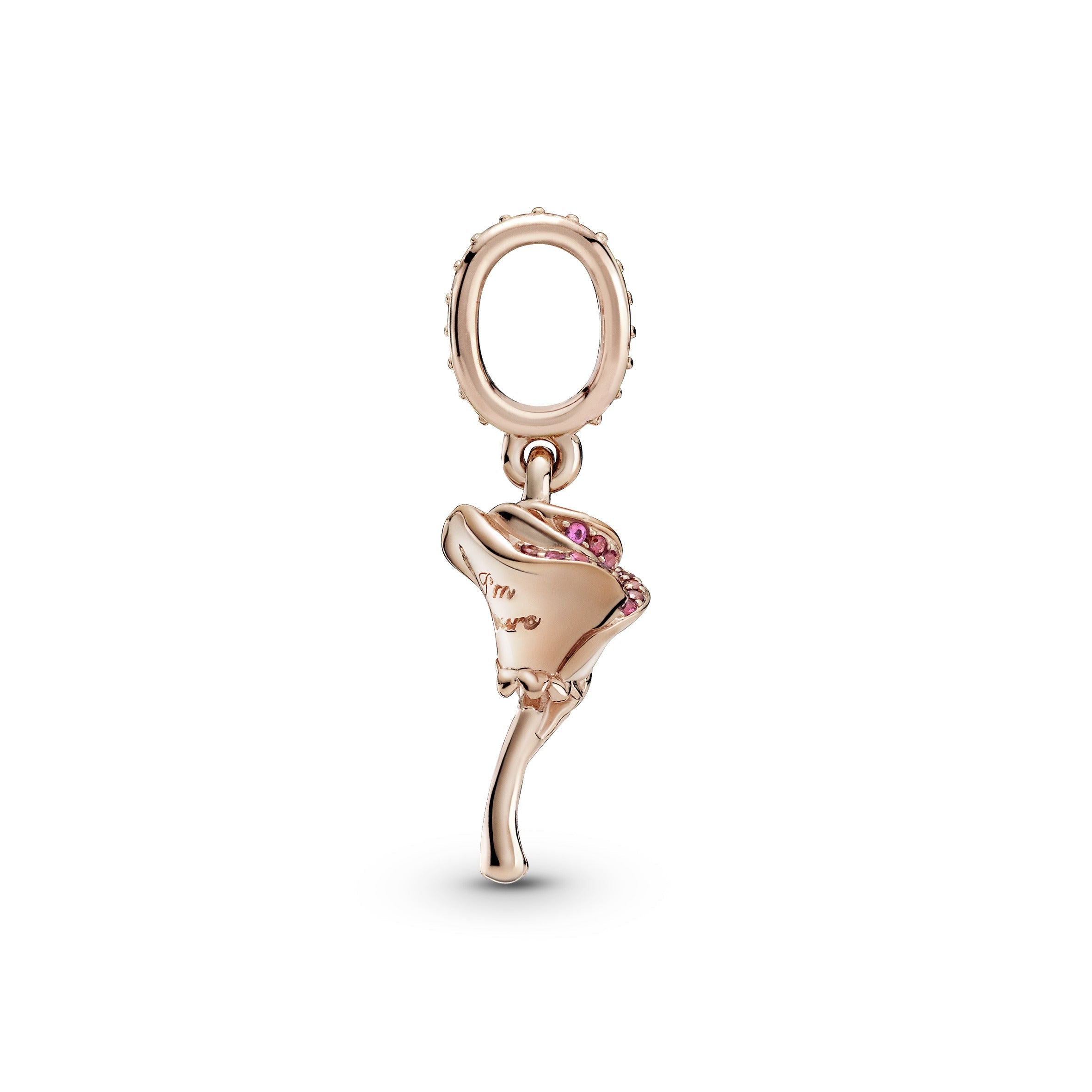 Rose Flower Dangle Charm