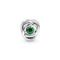Green Eternity Circle Charm