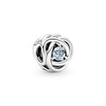 Sea Aqua Blue Eternity Circle Charm