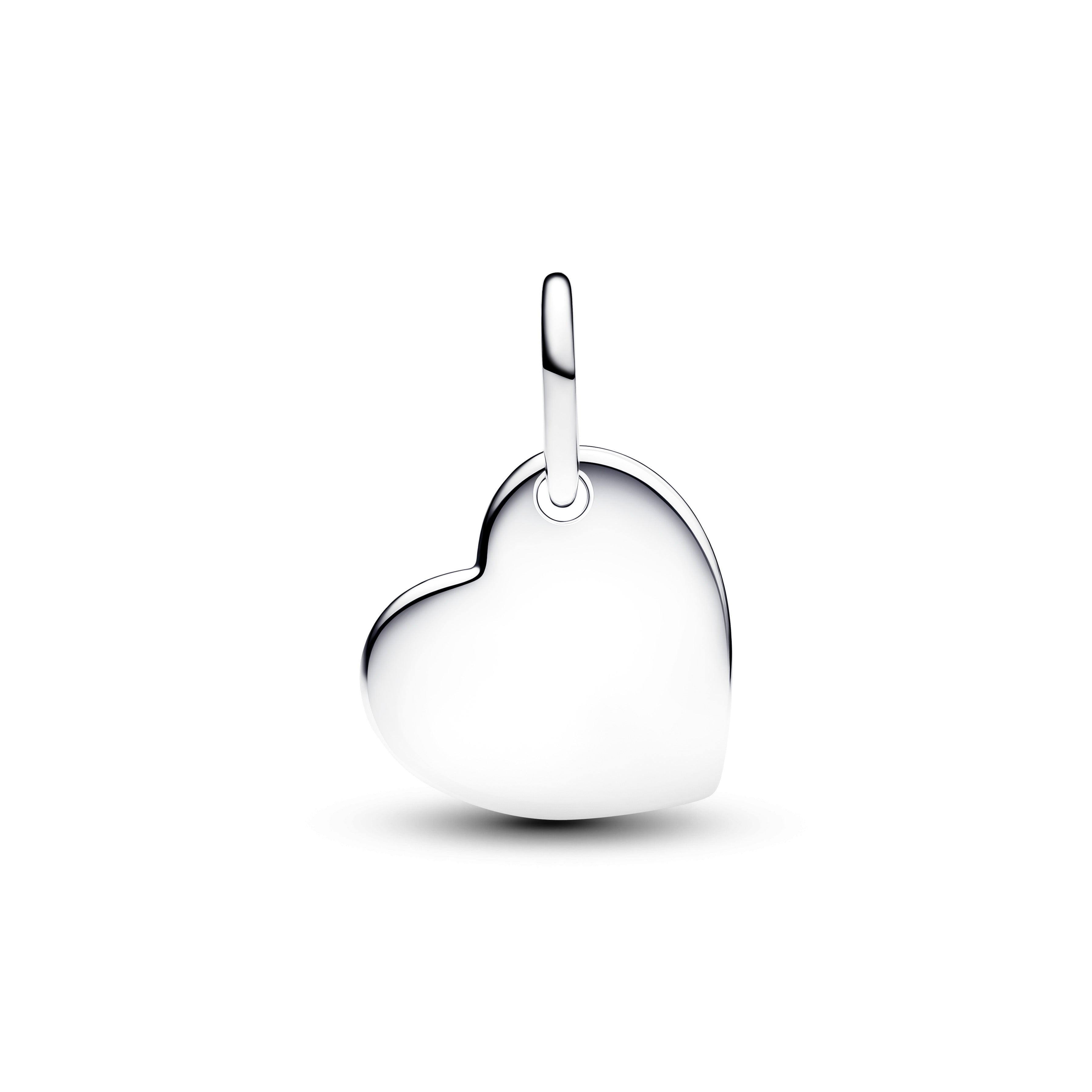 April Engravable Heart Clear Stone Dangle Charm