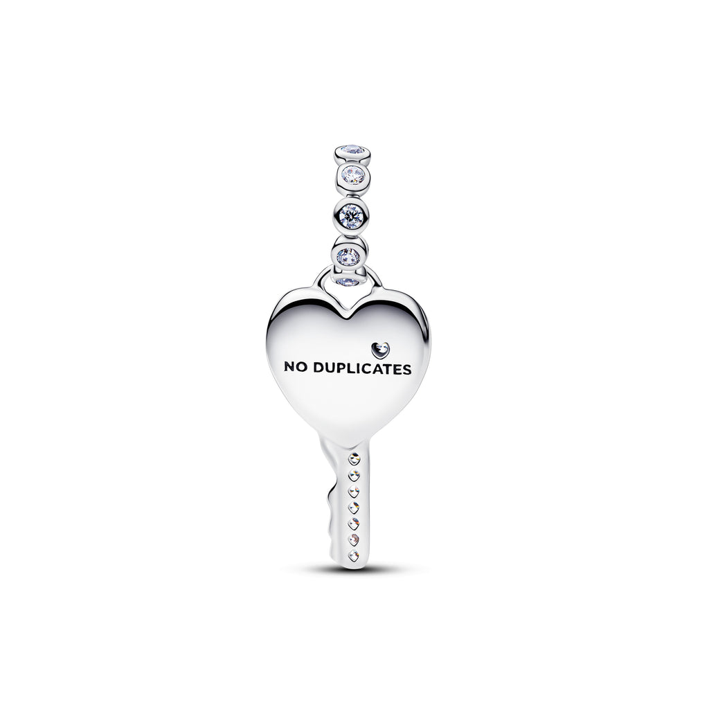 Opalescent Heart Key Dangle Charm