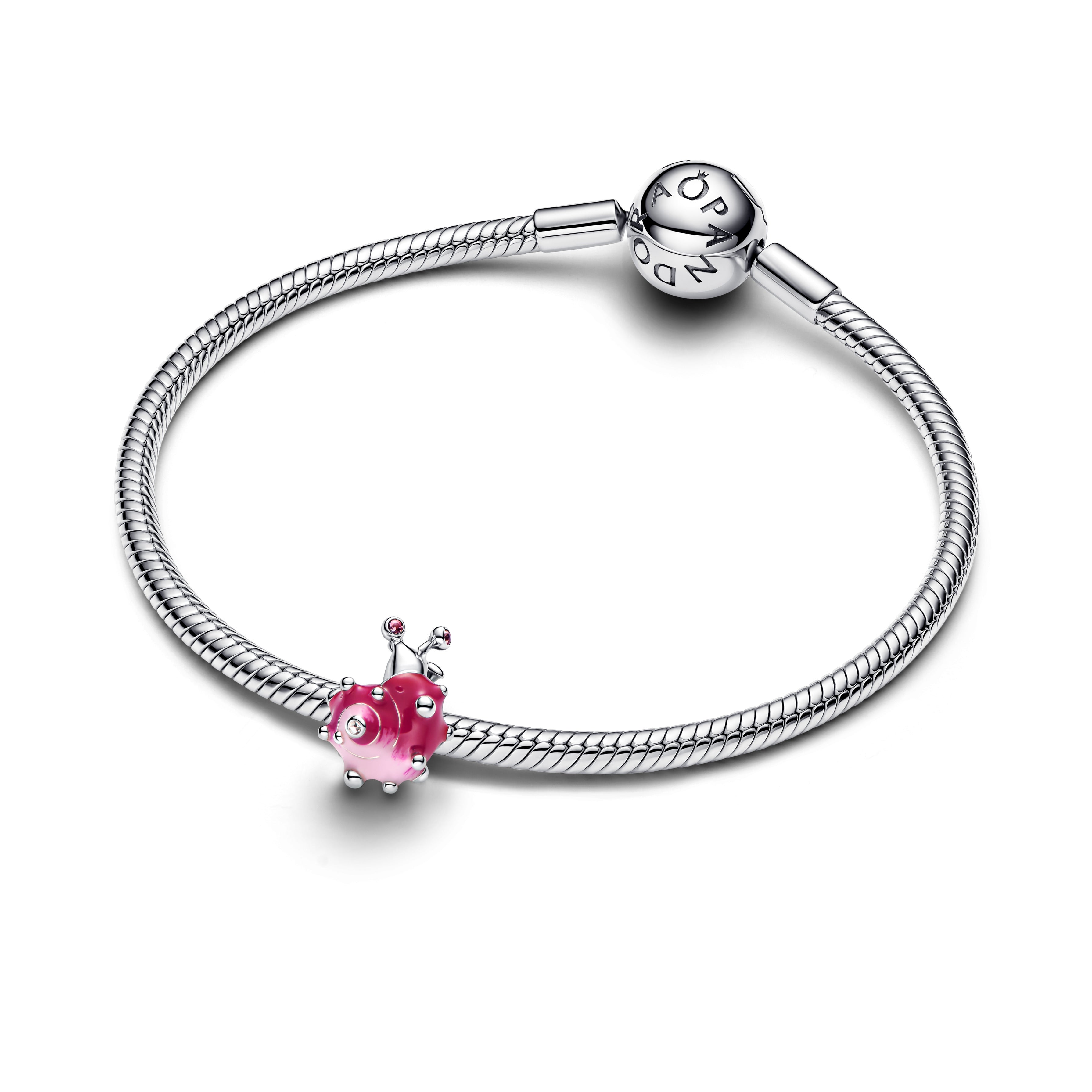 Pink Snail Charm