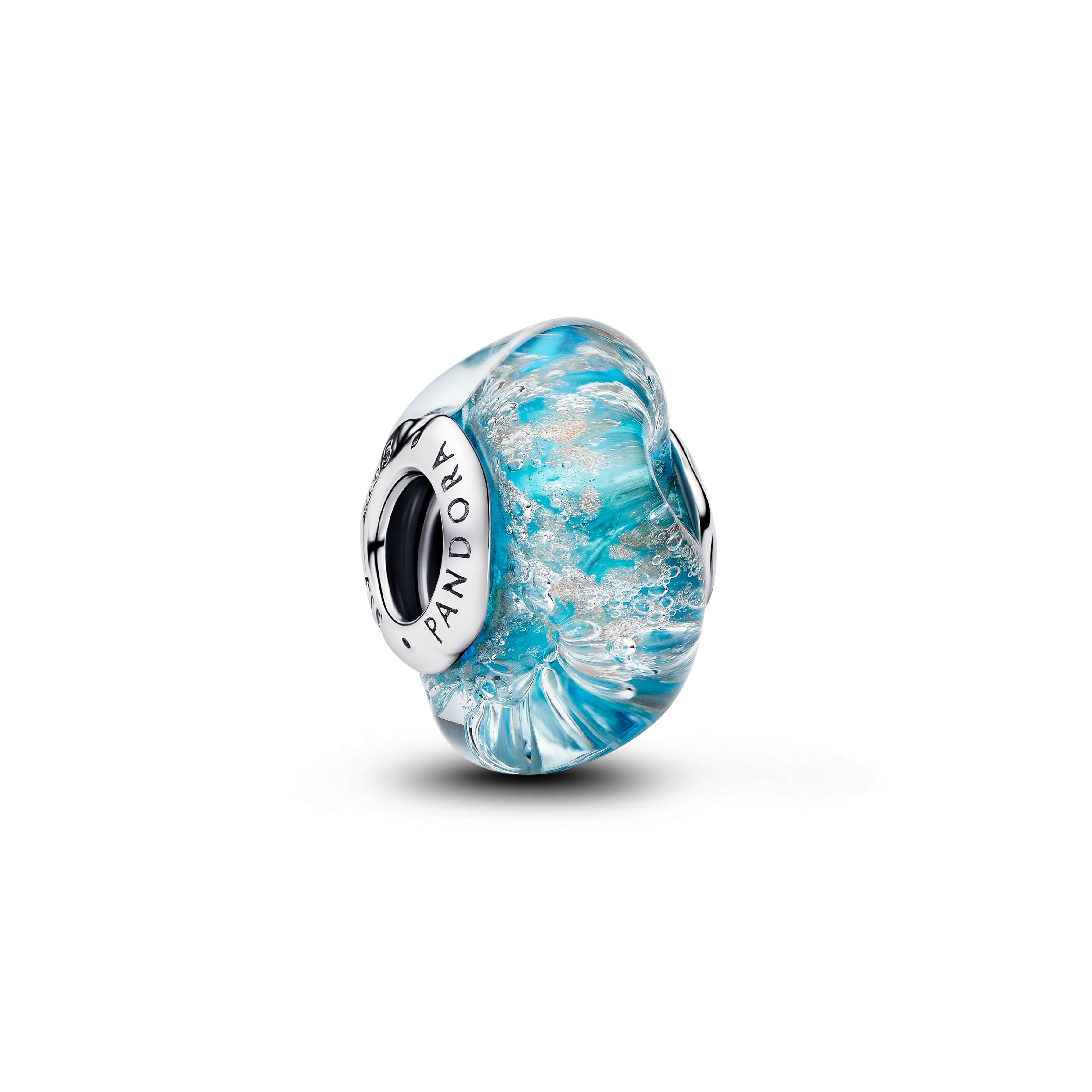 Turquoise Murano Glass & Glitter Charm