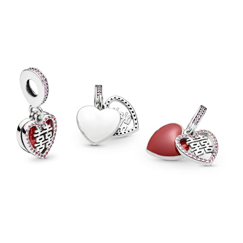 Chinese Double Happiness Dangle Charm