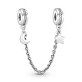 Half Moon & Star Safety Chain Charm