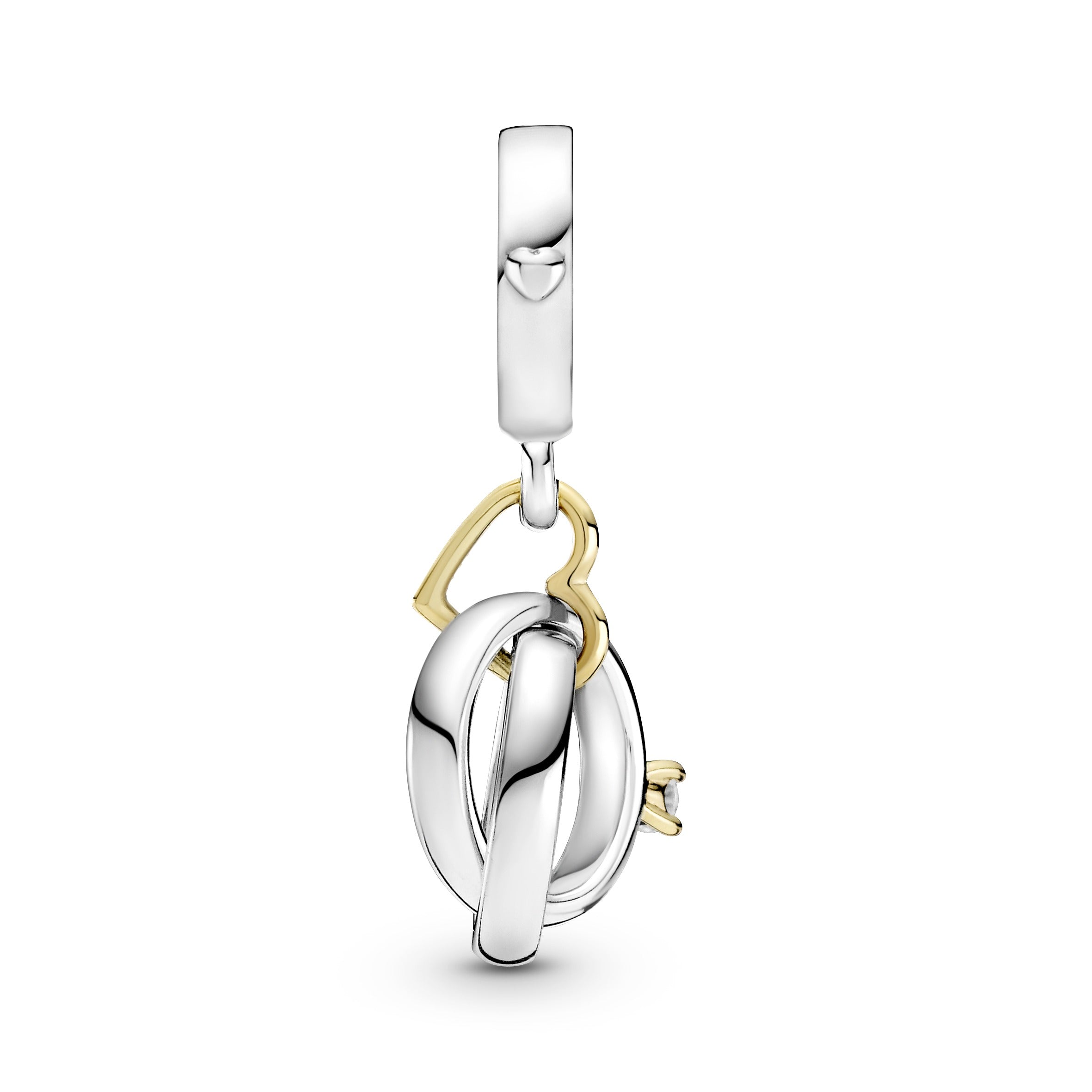 Two-tone Wedding Rings Dangle Charm