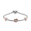 Love Hearts Bracelet and Charms Bundle Set
