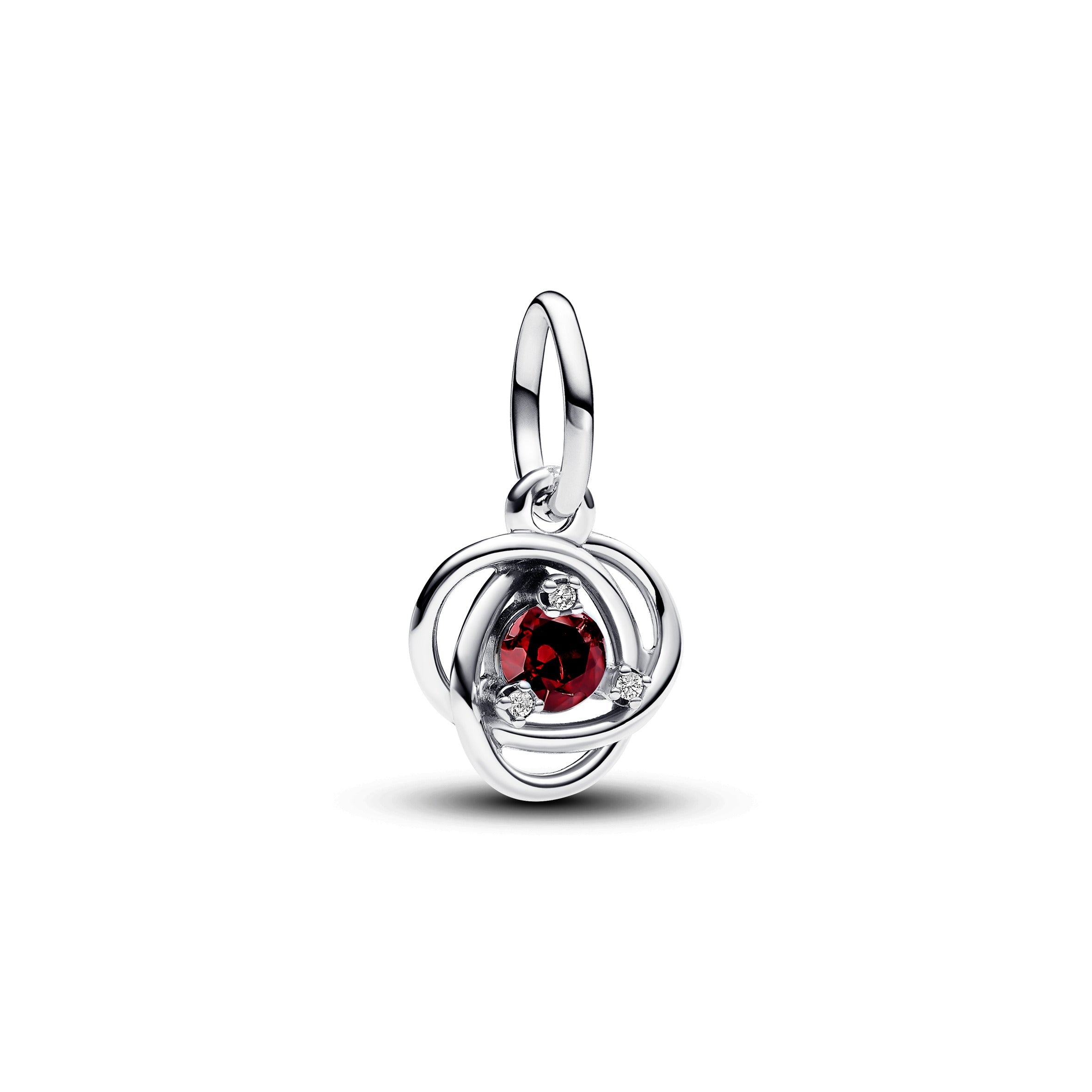 Red Eternity Circle Dangle Charm