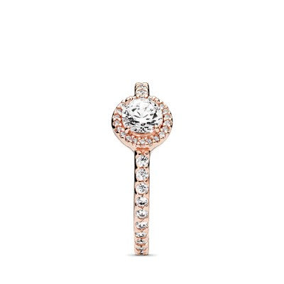 Classic Sparkle Halo Ring